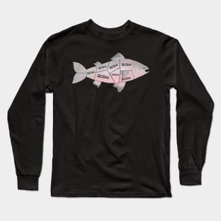 How a sushi addict sees a salmon Long Sleeve T-Shirt